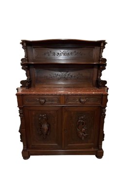 Early 20th century Art Nouveau Sideboard in Solid Walnut-OLY-1737136