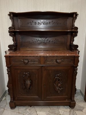 Early 20th century Art Nouveau Sideboard in Solid Walnut-OLY-1737136