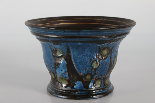 Early 20th Century Art Object Ceramic Flowerpot from Herman A. Kähler, Denmark, 1920s-QQ-1758347