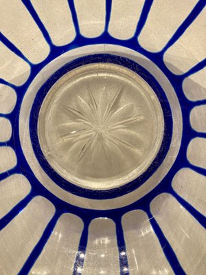 Early 20th-Century Blue Carved Bohemian Crystal Center Plate-NOU-799153