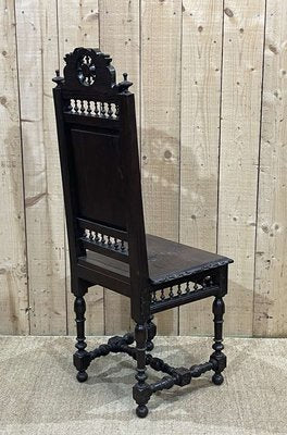 Early 20th Century Breton Oak Chairs, Set of 4-QYF-2042000