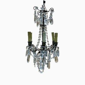 Early 20th Century Bronze Chandelier with Tassels-QYF-2036131