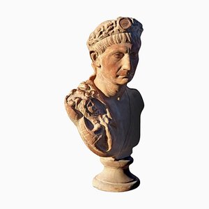 Early 20th Century Bust in Terracotta attributed to Traiano Emperor-FDW-2023356