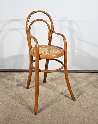 Early 20th Century Childrens High Chair in Curved Beech by Michael Thonet, 1890s-RVK-1793059