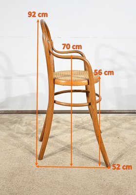 Early 20th Century Childrens High Chair in Curved Beech by Michael Thonet, 1890s-RVK-1793059