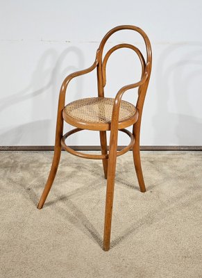 Early 20th Century Childrens High Chair in Curved Beech by Michael Thonet, 1890s-RVK-1793059