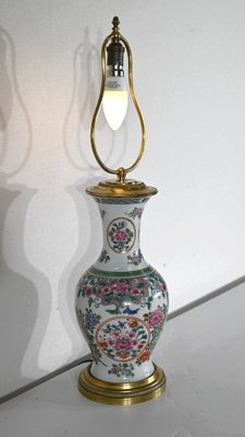 Early 20th Century Chinese and Brass Porcelain Lamp, 1890s-RVK-1401189