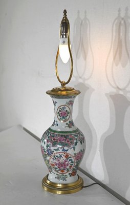 Early 20th Century Chinese and Brass Porcelain Lamp, 1890s-RVK-1401189