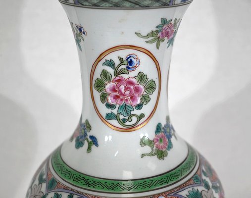 Early 20th Century Chinese and Brass Porcelain Lamp, 1890s-RVK-1401189