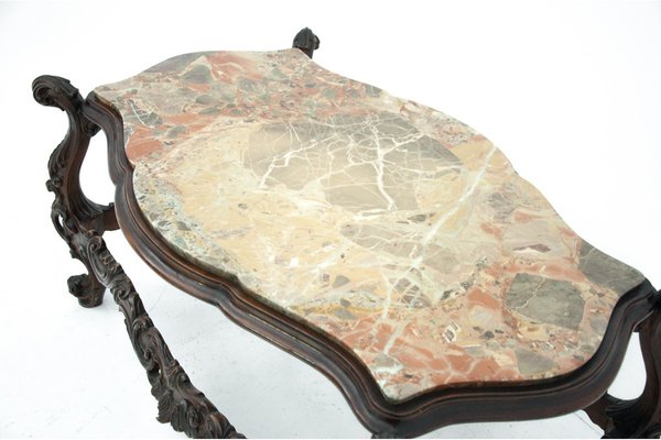 Early 20th Century Coffee Table With a Marble Top, Italy-BXB-1245198