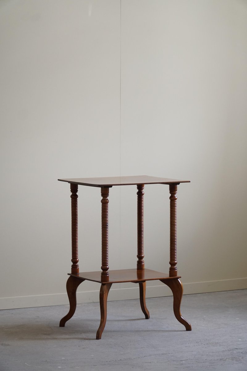 Early 20th Century Danish Side Table Pedestal with Finely Carved Legs, 1920s