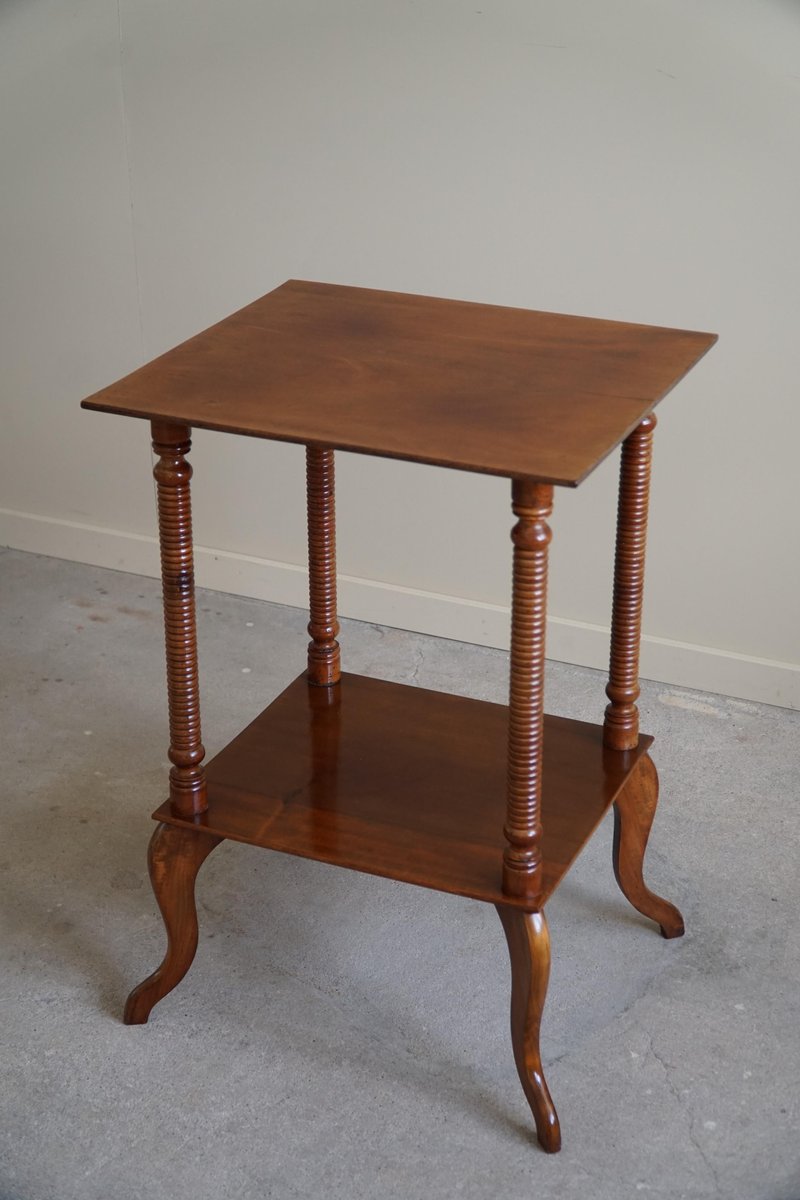 Early 20th Century Danish Side Table Pedestal with Finely Carved Legs, 1920s