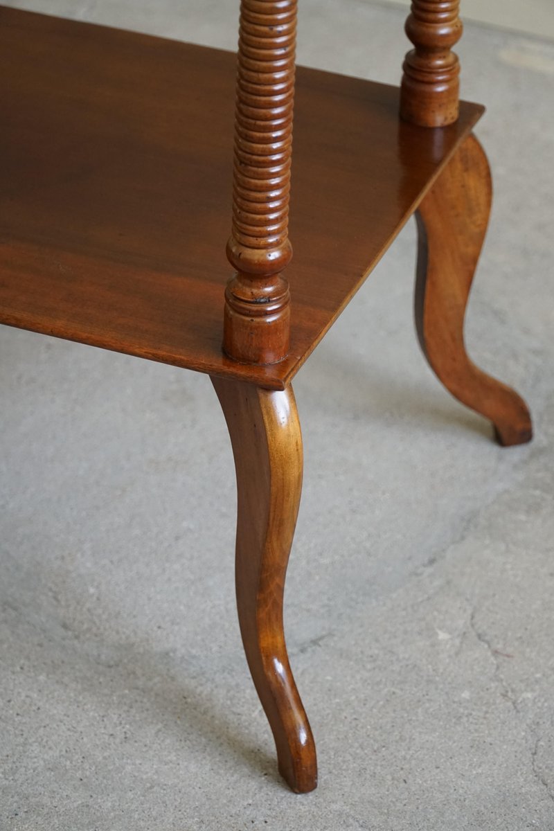 Early 20th Century Danish Side Table Pedestal with Finely Carved Legs, 1920s