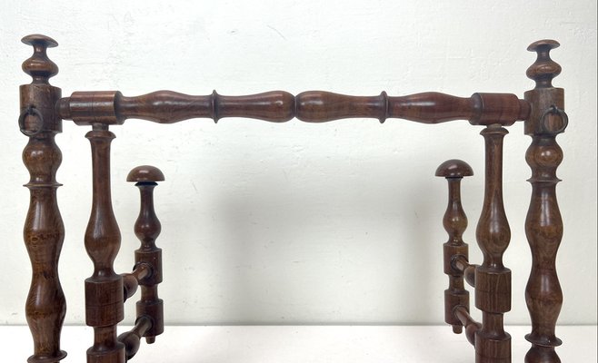 Early 20th Century Edwardian Foldable Turned Wood Wall Coat and Hat Rack, 1890s-WZZ-1420537