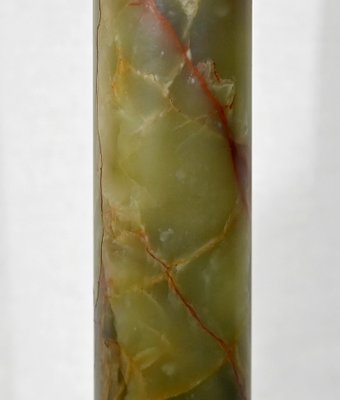 Early 20th Century Empire Column Lamp in Green Onyx-RVK-1452803