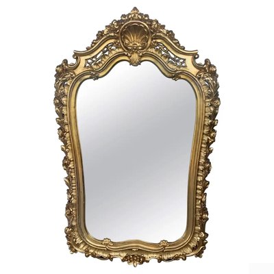 Early 20th Century French Empire Carved Giltwood Mirror-PSK-1072426