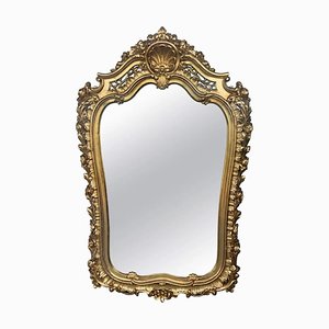 Early 20th Century French Empire Carved Giltwood Mirror-PSK-1072426