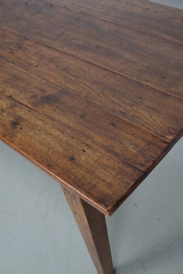 Early 20th Century French Fruitwood & Oak Rustic Farmhouse Dining Table-XO-2035109