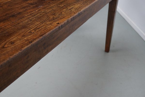 Early 20th Century French Fruitwood & Oak Rustic Farmhouse Dining Table-XO-2035109