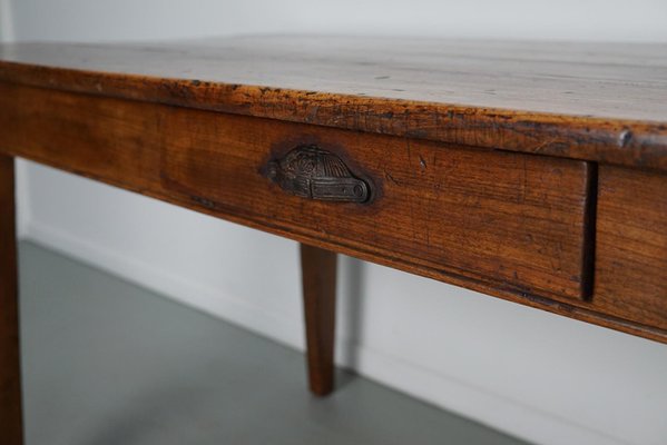 Early 20th Century French Fruitwood & Oak Rustic Farmhouse Dining Table-XO-2035109