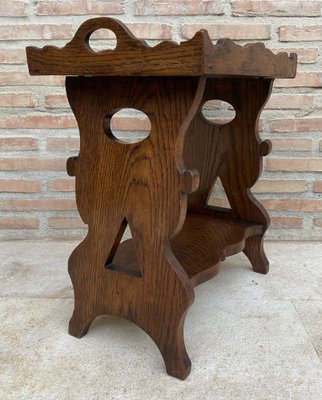 Early 20th Century French Hand-Carved Oak Trolley Bar, 1920s-NOU-1716467