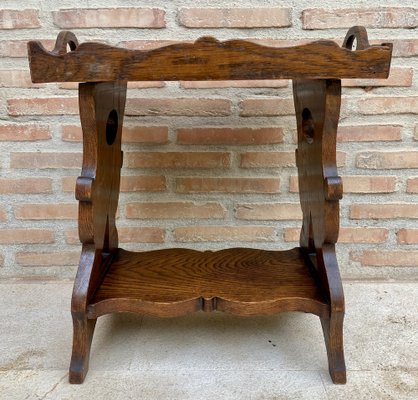 Early 20th Century French Hand-Carved Oak Trolley Bar, 1920s-NOU-1716467