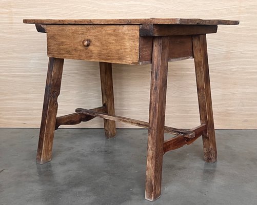 Early 20th Century French Oak Worktable Table with One Drawer, 1920s-PSK-2017250