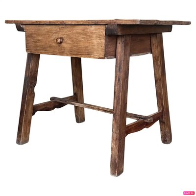 Early 20th Century French Oak Worktable Table with One Drawer, 1920s-PSK-2017250