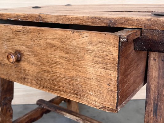 Early 20th Century French Oak Worktable Table with One Drawer, 1920s-PSK-2017250