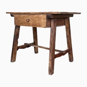 Early 20th Century French Oak Worktable Table with One Drawer, 1920s-PSK-2017250