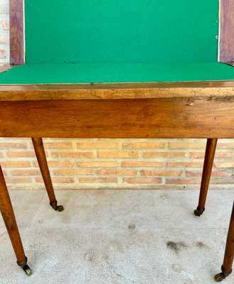 Early 20th Century French Walnut Game Table with Wheels, 1920s-NOU-2018312