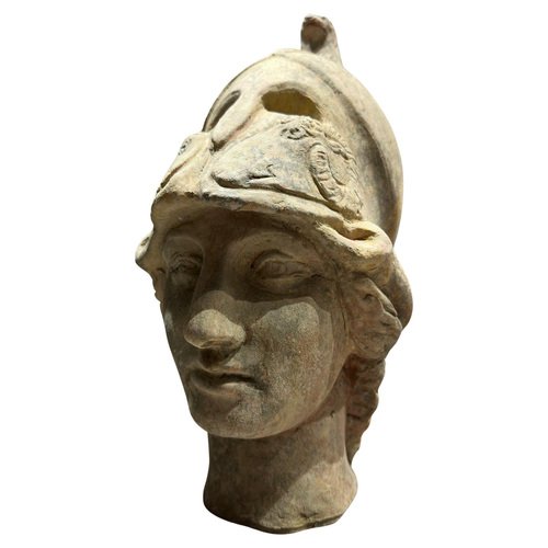 Early 20th Century Giustiniani Athena Head in Patinated Terracotta