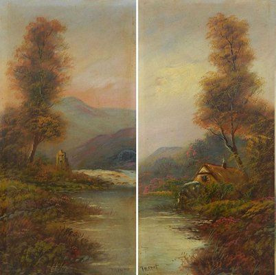 Early 20th Century Landscape Oil Painting by Trent British-ARU-626138