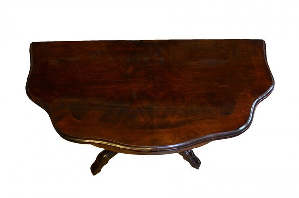 Early 20th Century Louis Philippe Style Polish Beech Walnut Console-FSD-1176594