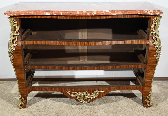 Early 20th Century Louis XIV-Louis XV Transition Style Marquetry Chest of Drawers-RVK-1800456