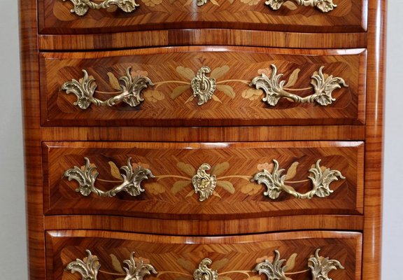 Early 20th Century Louis XV Style Marquetry Chest of Drawers-RVK-1328972