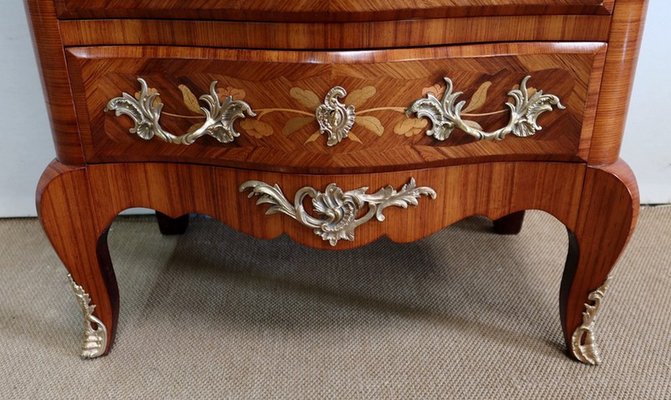 Early 20th Century Louis XV Style Marquetry Chest of Drawers-RVK-1328972