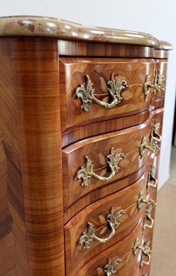 Early 20th Century Louis XV Style Marquetry Chest of Drawers-RVK-1328972