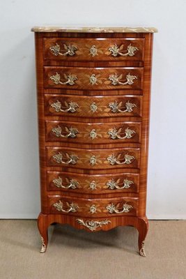 Early 20th Century Louis XV Style Marquetry Chest of Drawers-RVK-1328972