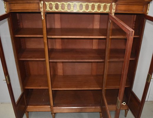 Early 20th Century Louis XVI Style Book Shelf in Cherry & Mahogany-RVK-1318477