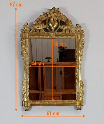 Early 20th Century Louis XVI Style Golden Wood Mirror-RVK-1328641