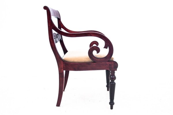 Early 20th Century Mahogany Biedermeier Armchair, 1890s-BXB-1793574