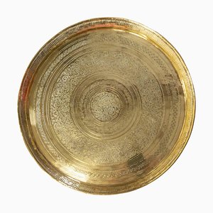 Early 20th Century Moroccan Moorish Polished Copper Tray-RIU-1362399