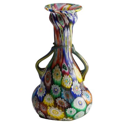 Early 20th Century Multicolored Millefiori Murrine Vase from Brothers Toso-KJP-1155513