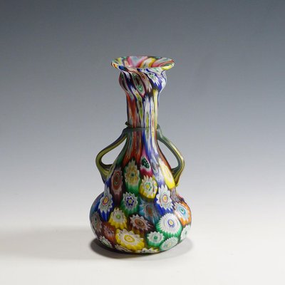 Early 20th Century Multicolored Millefiori Murrine Vase from Brothers Toso-KJP-1155513