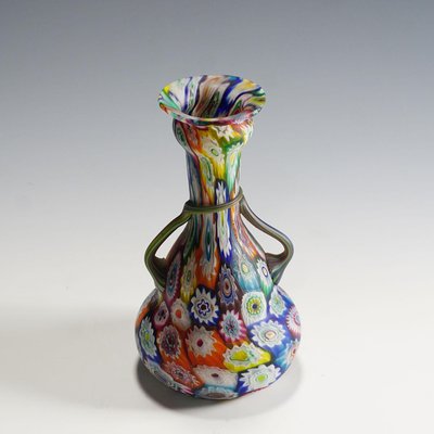 Early 20th Century Multicolored Millefiori Murrine Vase from Brothers Toso-KJP-1155513