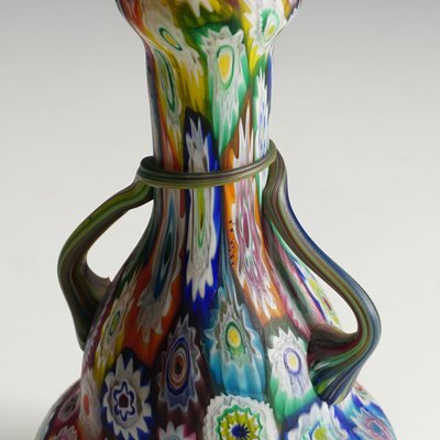 Early 20th Century Multicolored Millefiori Murrine Vase from Brothers Toso-KJP-1155513