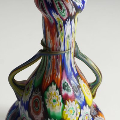 Early 20th Century Multicolored Millefiori Murrine Vase from Brothers Toso-KJP-1155513