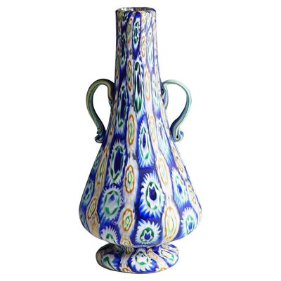 Early 20th Century Murano Millefiori Murrine Vase by Vetreria Fratelli Toso-KJP-1149537