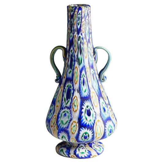 Early 20th Century Murano Millefiori Murrine Vase by Vetreria Fratelli Toso